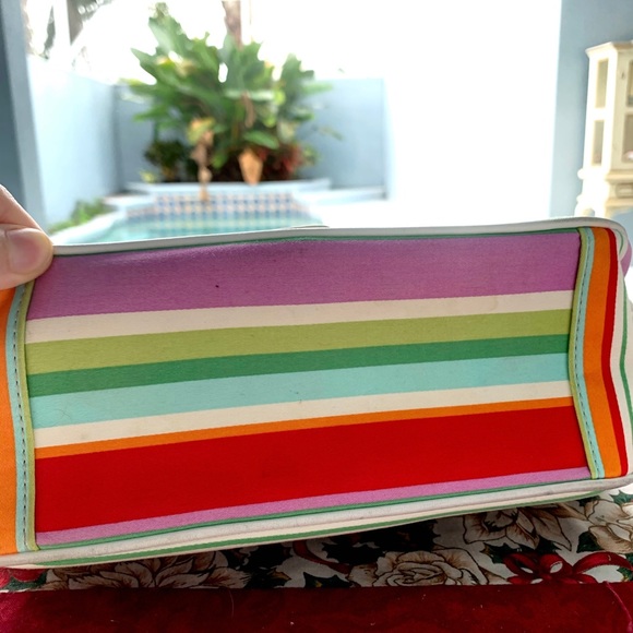 Multicolor striped Coach purse - Picture 4 of 8
